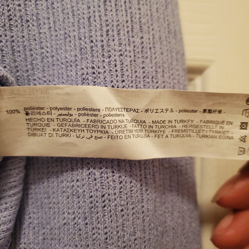 NWT Zara Lavender Long Sleeve Crop Top - Picture 5 of 10